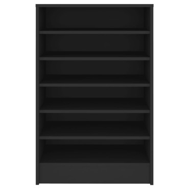 vidaXL Παπουτσοθήκη Μαύρη 60x35x92cm από Επεξ. Ξύλο