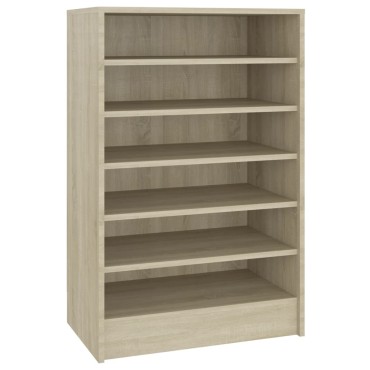 vidaXL Παπουτσοθήκη Sonoma Δρυς 60x35x92cm από Επεξ. Ξύλο