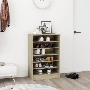 vidaXL Παπουτσοθήκη Sonoma Δρυς 60x35x92cm από Επεξ. Ξύλο