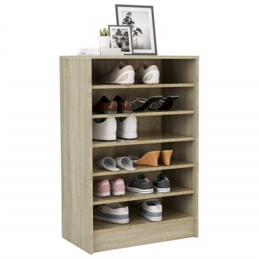 vidaXL Παπουτσοθήκη Sonoma Δρυς 60x35x92cm από Επεξ. Ξύλο