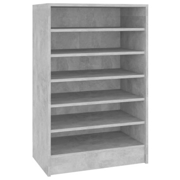 vidaXL Παπουτσοθήκη Γκρι Σκυροδέματος 60x35x92cm από Επεξ. Ξύλο