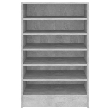 vidaXL Παπουτσοθήκη Γκρι Σκυροδέματος 60x35x92cm από Επεξ. Ξύλο