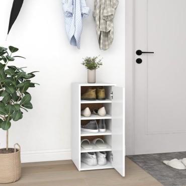 vidaXL Παπουτσοθήκες 2 τεμ. Λευκές 32x35x70cm από Μοριοσανίδα