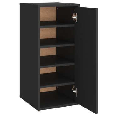 vidaXL Παπουτσοθήκες 2 τεμ. Μαύρες 32x35x70cm από Μοριοσανίδα