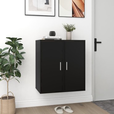 vidaXL Παπουτσοθήκες 2 τεμ. Μαύρες 32x35x70cm από Μοριοσανίδα