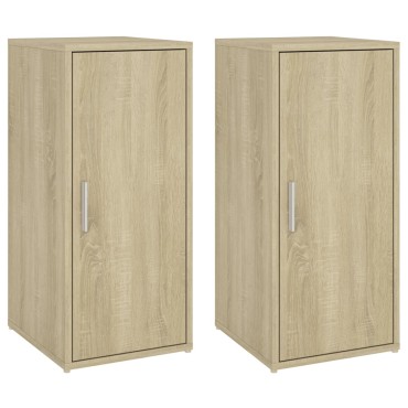 vidaXL Παπουτσοθήκες 2 τεμ. Sonoma Δρυς 32x35x70cm από Μοριοσανίδα