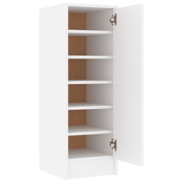 vidaXL Παπουτσοθήκη Λευκή 32x35x92cm από Επεξ. Ξύλο