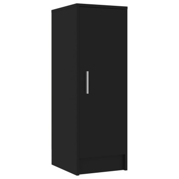 vidaXL Παπουτσοθήκη Μαύρη 32x35x92cm από Επεξ. Ξύλο