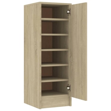 vidaXL Παπουτσοθήκη Sonoma Δρυς 32x35x92cm από Επεξ. Ξύλο