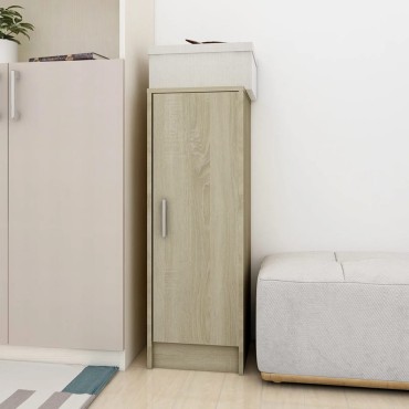 vidaXL Παπουτσοθήκη Sonoma Δρυς 32x35x92cm από Επεξ. Ξύλο