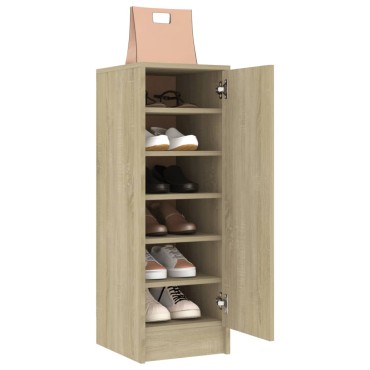 vidaXL Παπουτσοθήκη Sonoma Δρυς 32x35x92cm από Επεξ. Ξύλο