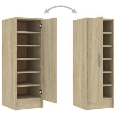 vidaXL Παπουτσοθήκη Sonoma Δρυς 32x35x92cm από Επεξ. Ξύλο