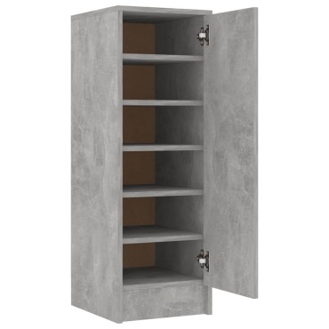 vidaXL Παπουτσοθήκη Γκρι Σκυροδέματος 32x35x92cm από Επεξ. Ξύλο