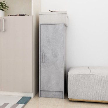 vidaXL Παπουτσοθήκη Γκρι Σκυροδέματος 32x35x92cm από Επεξ. Ξύλο