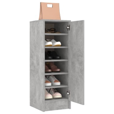 vidaXL Παπουτσοθήκη Γκρι Σκυροδέματος 32x35x92cm από Επεξ. Ξύλο