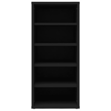 vidaXL Παπουτσοθήκες 2 τεμ. Μαύρες 31,5x35x70cm από Επεξ. Ξύλο