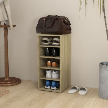 vidaXL Παπουτσοθήκη Sonoma Δρυς 31,5x35x70cm από Επεξ. Ξύλο