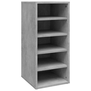 vidaXL Παπουτσοθήκες 2 τεμ. Γκρι Σκυροδέματος 31,5x35x70cm Επεξ. Ξύλο