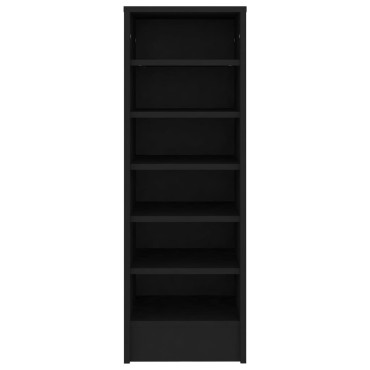 vidaXL Παπουτσοθήκη Μαύρη 31,5x35x90cm από Επεξ. Ξύλο