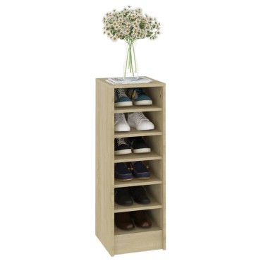 vidaXL Παπουτσοθήκη Sonoma Δρυς 31,5x35x90cm από Επεξ. Ξύλο