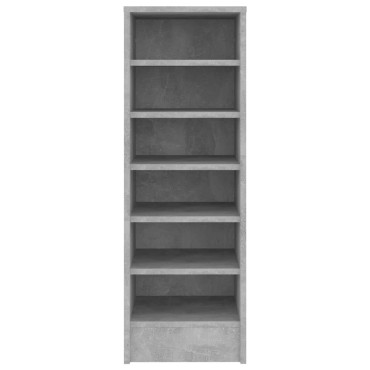 vidaXL Παπουτσοθήκη Γκρι Σκυροδέματος 31,5x35x90cm από Επεξ. Ξύλο