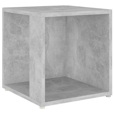 vidaXL Τραπέζι Βοηθητικό Γκρι Σκυροδέματος 33x33x34,5cm Επεξ. Ξύλο