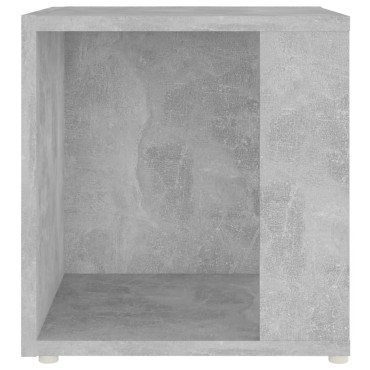 vidaXL Τραπέζι Βοηθητικό Γκρι Σκυροδέματος 33x33x34,5cm Επεξ. Ξύλο