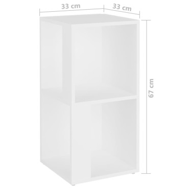 vidaXL Ντουλάπι Γωνία Λευκό 33x33x67cm από Επεξ. Ξύλο 1 τεμ.
