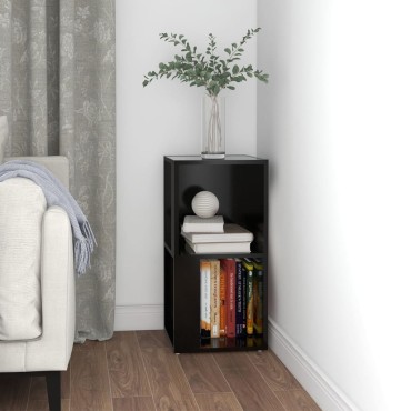 vidaXL Ντουλάπι Γωνιακό Μαύρο 33x33x67cm από Επεξ. Ξύλο 1 τεμ.