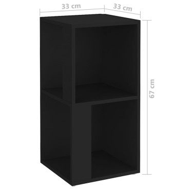 vidaXL Ντουλάπι Γωνιακό Μαύρο 33x33x67cm από Επεξ. Ξύλο 1 τεμ.
