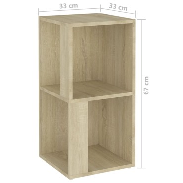 vidaXL Ντουλάπι Γωνιακό Sonoma Δρυς 33x33x67cm από Επεξ. Ξύλο 1 τεμ.