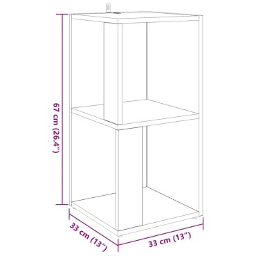 vidaXL Ντουλάπι Γωνιακό Γκρι Σκυροδέματος 33x33x67cm από Επεξ. Ξύλο 1 τεμ.