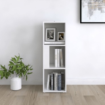 vidaXL Ντουλάπι Γωνία Λευκό 33x33x100cm από Επεξ. Ξύλο 1 τεμ.