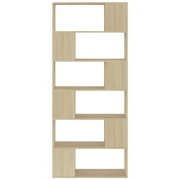 vidaXL Βιβλιοθήκη/Διαχωρ. Χώρου Sonoma Δρυς 80x24x186cm Επεξ. Ξύλο 1 τεμ.