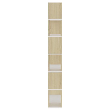 vidaXL Βιβλιοθήκη/Διαχωρ. Χώρου Sonoma Δρυς 80x24x186cm Επεξ. Ξύλο 1 τεμ.