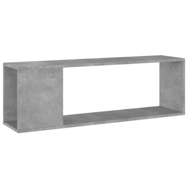 vidaXL Έπιπλο Τηλεόρασης Γκρι Σκυροδέματος 100x24x32cm Επεξ. Ξύλο