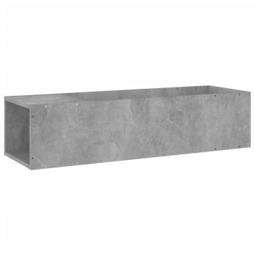 vidaXL Έπιπλο Τηλεόρασης Γκρι Σκυροδέματος 100x24x32cm Επεξ. Ξύλο