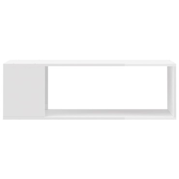 vidaXL Έπιπλο Τηλεόρασης Γυαλιστερό Λευκό 100x24x32cm Επεξ. Ξύλο