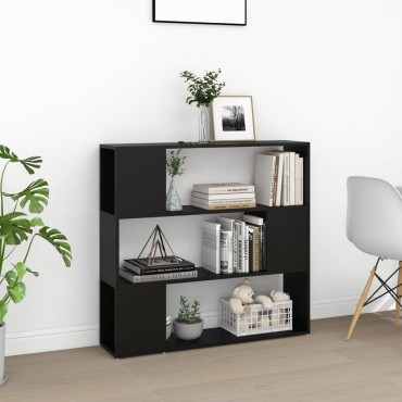 vidaXL Βιβλιοθήκη/Διαχωριστικό Χώρου Μαύρο 100x24x94cm 1 τεμ.