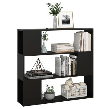 vidaXL Βιβλιοθήκη/Διαχωριστικό Χώρου Μαύρο 100x24x94cm 1 τεμ.
