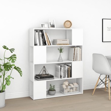 vidaXL Βιβλιοθήκη/Διαχωριστικό Χώρου Λευκό 100x24x124cm 1 τεμ.