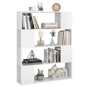 vidaXL Βιβλιοθήκη/Διαχωριστικό Χώρου Λευκό 100x24x124cm 1 τεμ.