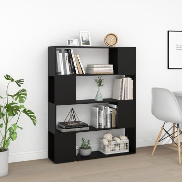 vidaXL Βιβλιοθήκη/Διαχωριστικό Χώρου Μαύρο 100x24x124cm 1 τεμ.