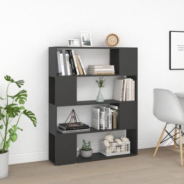 vidaXL Βιβλιοθήκη/Διαχωριστικό Χώρου Γκρι 100x24x124cm 1 τεμ.