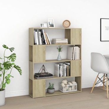 vidaXL Βιβλιοθήκη/Διαχωριστικό Χώρου Sonoma Δρυς 100x24x124cm 1 τεμ.