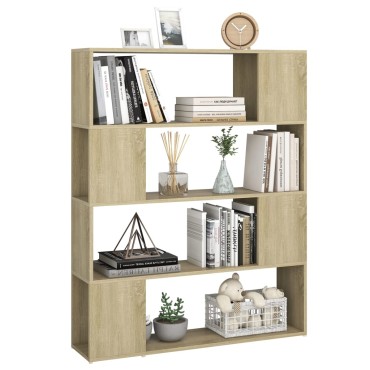 vidaXL Βιβλιοθήκη/Διαχωριστικό Χώρου Sonoma Δρυς 100x24x124cm 1 τεμ.