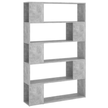 vidaXL Βιβλιοθήκη/Διαχωρ. Χώρου Γκρι Σκυροδ. 100x24x155cm Επεξ. Ξύλο 1 τεμ.