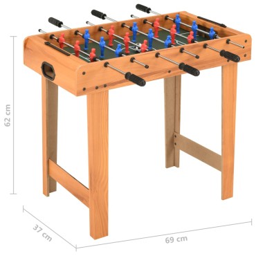 vidaXL Μίνι Ποδοσφαιράκι Χρώμα Σφένδαμος 69 x 37 x 62 εκ.