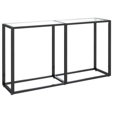 vidaXL Τραπέζι Κονσόλα Διαφανές 140x35x75,5cm από Ψημένο Γυαλί 1 τεμ.