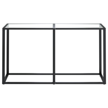 vidaXL Τραπέζι Κονσόλα Διαφανές 140x35x75,5cm από Ψημένο Γυαλί 1 τεμ.